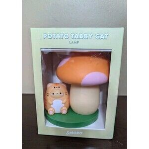 Smoko Potato Tabby Cat Lamp Rechargeable - NEW Urban‎ Fun Mushroom Decor